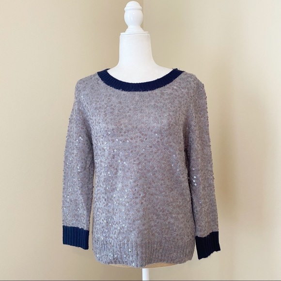 J. Crew Scattered Sequin Wool Blend Sweater - M - Picture 1 of 11